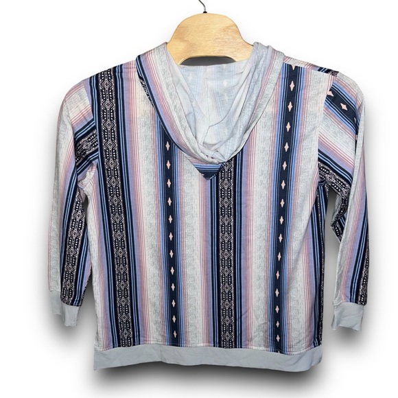 C&C California L Hoodie Women Multicolor Baja Beach Pullover Pocket Aztec Wester - Picture 2 of 6